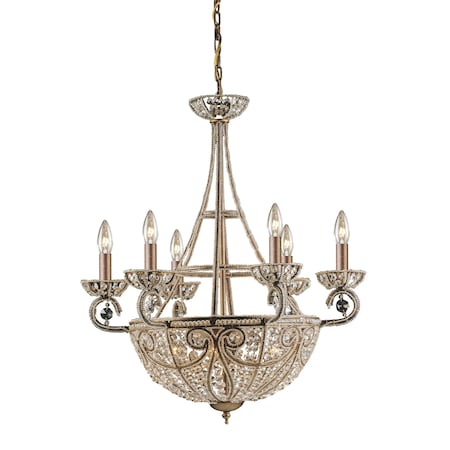 Elizabethan 10-Light Chandelier In Dark Bronze With 32% Lead Crystal